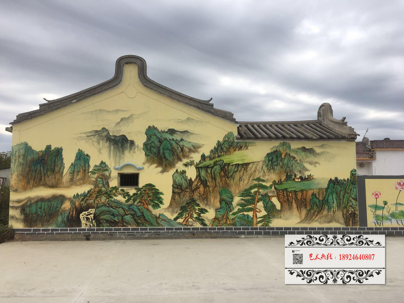 美丽乡村墙绘壁画，3D墙绘，美丽乡村文化墙墙绘